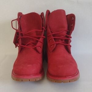 Timberland Red Lace-Up Boots (J184)